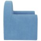 vidaXL Sofá cama infantil felpa suave azul vidaXL Sofá cama infantil felpa suave azul