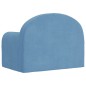 vidaXL Sofá cama infantil felpa suave azul vidaXL Sofá cama infantil felpa suave azul