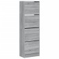 vidaXL Mueble zapatero 4 cajones abatibles gris Sonoma 60x34x187,5 cm vidaXL Mueble zapatero 4 cajones abatibles gris Sonoma 60x34x187,5 cm