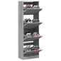 vidaXL Mueble zapatero 4 cajones abatibles gris Sonoma 60x34x187,5 cm vidaXL Mueble zapatero 4 cajones abatibles gris Sonoma 60x34x187,5 cm