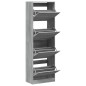 vidaXL Mueble zapatero 4 cajones abatibles gris Sonoma 60x34x187,5 cm vidaXL Mueble zapatero 4 cajones abatibles gris Sonoma 60x34x187,5 cm