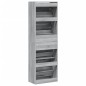vidaXL Mueble zapatero 4 cajones abatibles gris Sonoma 60x34x187,5 cm vidaXL Mueble zapatero 4 cajones abatibles gris Sonoma 60x34x187,5 cm