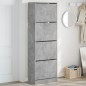 vidaXL Mueble zapatero 4 cajones abatibles gris hormigón 60x34x187,5cm vidaXL Mueble zapatero 4 cajones abatibles gris hormigón 60x34x187,5cm