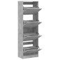 vidaXL Mueble zapatero 4 cajones abatibles gris hormigón 60x34x187,5cm vidaXL Mueble zapatero 4 cajones abatibles gris hormigón 60x34x187,5cm