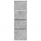 vidaXL Mueble zapatero 4 cajones abatibles gris hormigón 60x34x187,5cm vidaXL Mueble zapatero 4 cajones abatibles gris hormigón 60x34x187,5cm