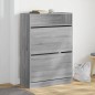 vidaXL Mueble zapatero 2 cajones abatibles gris Sonoma 80x34x116 cm vidaXL Mueble zapatero 2 cajones abatibles gris Sonoma 80x34x116 cm