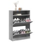 vidaXL Mueble zapatero 2 cajones abatibles gris Sonoma 80x34x116 cm vidaXL Mueble zapatero 2 cajones abatibles gris Sonoma 80x34x116 cm