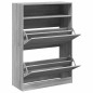 vidaXL Mueble zapatero 2 cajones abatibles gris Sonoma 80x34x116 cm vidaXL Mueble zapatero 2 cajones abatibles gris Sonoma 80x34x116 cm