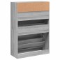 vidaXL Mueble zapatero 2 cajones abatibles gris Sonoma 80x34x116 cm vidaXL Mueble zapatero 2 cajones abatibles gris Sonoma 80x34x116 cm