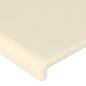 vidaXL Estructura de cama con cabecero cuero sintético crema 80x200 cm