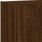 vidaXL Muebles TV pared con LED 5 pzas madera ingeniería marrón roble vidaXL Muebles TV pared con LED 5 pzas madera ingeniería marrón roble