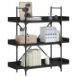 vidaXL Librería de 3 estantes madera ingeniería negro 100x33x108,5 cm vidaXL Librería de 3 estantes madera ingeniería negro 100x33x108,5 cm