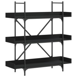 vidaXL Librería de 3 estantes madera ingeniería negro 100x33x108,5 cm
