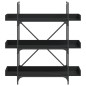vidaXL Librería de 3 estantes madera ingeniería negro 100x33x108,5 cm vidaXL Librería de 3 estantes madera ingeniería negro 100x33x108,5 cm