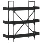 vidaXL Librería de 3 estantes madera ingeniería negro 100x33x108,5 cm vidaXL Librería de 3 estantes madera ingeniería negro 100x33x108,5 cm
