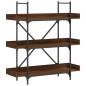 vidaXL Librería 3 estantes madera ingeniería marrón 100x33x108,5 cm vidaXL Librería 3 estantes madera ingeniería marrón 100x33x108,5 cm