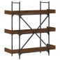 vidaXL Librería 3 estantes madera ingeniería marrón 100x33x108,5 cm vidaXL Librería 3 estantes madera ingeniería marrón 100x33x108,5 cm