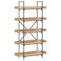 vidaXL Librería 5 estantes madera de ingeniería roble 100x33x180,5 cm vidaXL Librería 5 estantes madera de ingeniería roble 100x33x180,5 cm