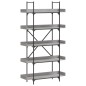 vidaXL Librería 5 estantes madera gris Sonoma 100x33x180,5 cm vidaXL Librería 5 estantes madera gris Sonoma 100x33x180,5 cm