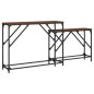 vidaXL Mesas consola apilables 2 pzas madera ingeniería marrón roble vidaXL Mesas consola apilables 2 pzas madera ingeniería marrón roble
