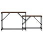 vidaXL Mesas consola apilables 2 pzas madera ingeniería marrón roble vidaXL Mesas consola apilables 2 pzas madera ingeniería marrón roble