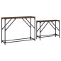 vidaXL Mesas consola apilables 2 pzas madera ingeniería marrón roble vidaXL Mesas consola apilables 2 pzas madera ingeniería marrón roble