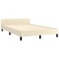 vidaXL Estructura de cama con cabecero cuero sintético crema 120x200cm