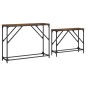 vidaXL Mesas consola apilables 2 pzas madera ingeniería roble ahumado vidaXL Mesas consola apilables 2 pzas madera ingeniería roble ahumado
