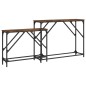 vidaXL Mesas consola apilables 2 pzas madera ingeniería roble ahumado vidaXL Mesas consola apilables 2 pzas madera ingeniería roble ahumado