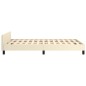 vidaXL Estructura de cama con cabecero cuero sintético crema 120x200cm