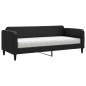 vidaXL Sofá cama con colchón tela negro 80x200 cm
