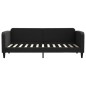 vidaXL Sofá cama con colchón tela negro 80x200 cm