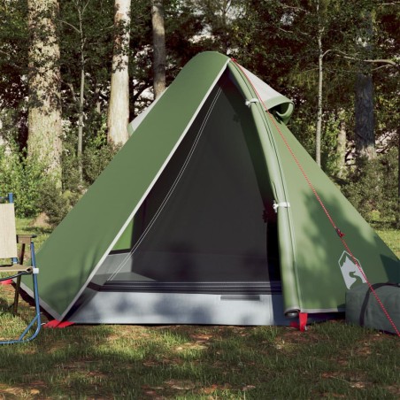 vidaXL Tienda de campaña 2 personas tafetán 185T verde 267x154x117 cm