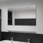 vidaXL Espejo de pared con estante vidrio templado 100x60 cm vidaXL Espejo de pared con estante vidrio templado 100x60 cm