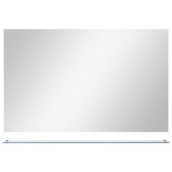 vidaXL Espejo de pared con estante vidrio templado 100x60 cm