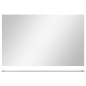 vidaXL Espejo de pared con estante vidrio templado 100x60 cm vidaXL Espejo de pared con estante vidrio templado 100x60 cm