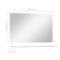 vidaXL Espejo de pared con estante vidrio templado 100x60 cm vidaXL Espejo de pared con estante vidrio templado 100x60 cm