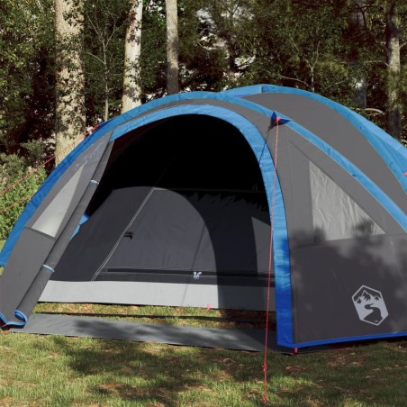 vidaXL Tienda de campaña 4 personas tafetán 185T azul 300x250x132 cm