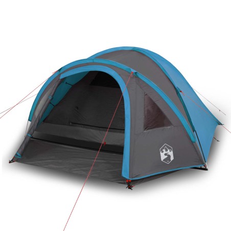 vidaXL Tienda de campaña 4 personas tafetán 185T azul 300x250x132 cm