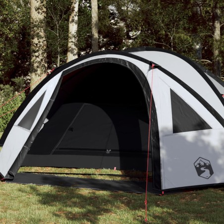 vidaXL Tienda de campaña 4 personas tafetán 185T blanco 300x250x132 cm
