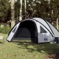 vidaXL Tienda de campaña 4 personas tafetán 185T blanco 300x250x132 cm
