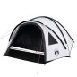 vidaXL Tienda de campaña 4 personas tafetán 185T blanco 300x250x132 cm