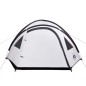 vidaXL Tienda de campaña 4 personas tafetán 185T blanco 300x250x132 cm