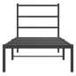 vidaXL Estructura de cama con cabecero metal negro 80x200 cm vidaXL Estructura de cama con cabecero metal negro 80x200 cm