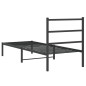vidaXL Estructura de cama con cabecero metal negro 80x200 cm vidaXL Estructura de cama con cabecero metal negro 80x200 cm