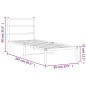 vidaXL Estructura de cama con cabecero metal negro 80x200 cm vidaXL Estructura de cama con cabecero metal negro 80x200 cm