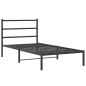 vidaXL Estructura de cama con cabecero metal negro 107x203 cm vidaXL Estructura de cama con cabecero metal negro 107x203 cm
