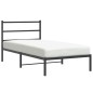 vidaXL Estructura de cama con cabecero metal negro 107x203 cm vidaXL Estructura de cama con cabecero metal negro 107x203 cm
