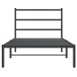 vidaXL Estructura de cama con cabecero metal negro 107x203 cm vidaXL Estructura de cama con cabecero metal negro 107x203 cm