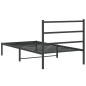 vidaXL Estructura de cama con cabecero metal negro 107x203 cm vidaXL Estructura de cama con cabecero metal negro 107x203 cm